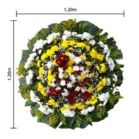 Coroa de flores Média com flores do campo, Tango e Folhagens 